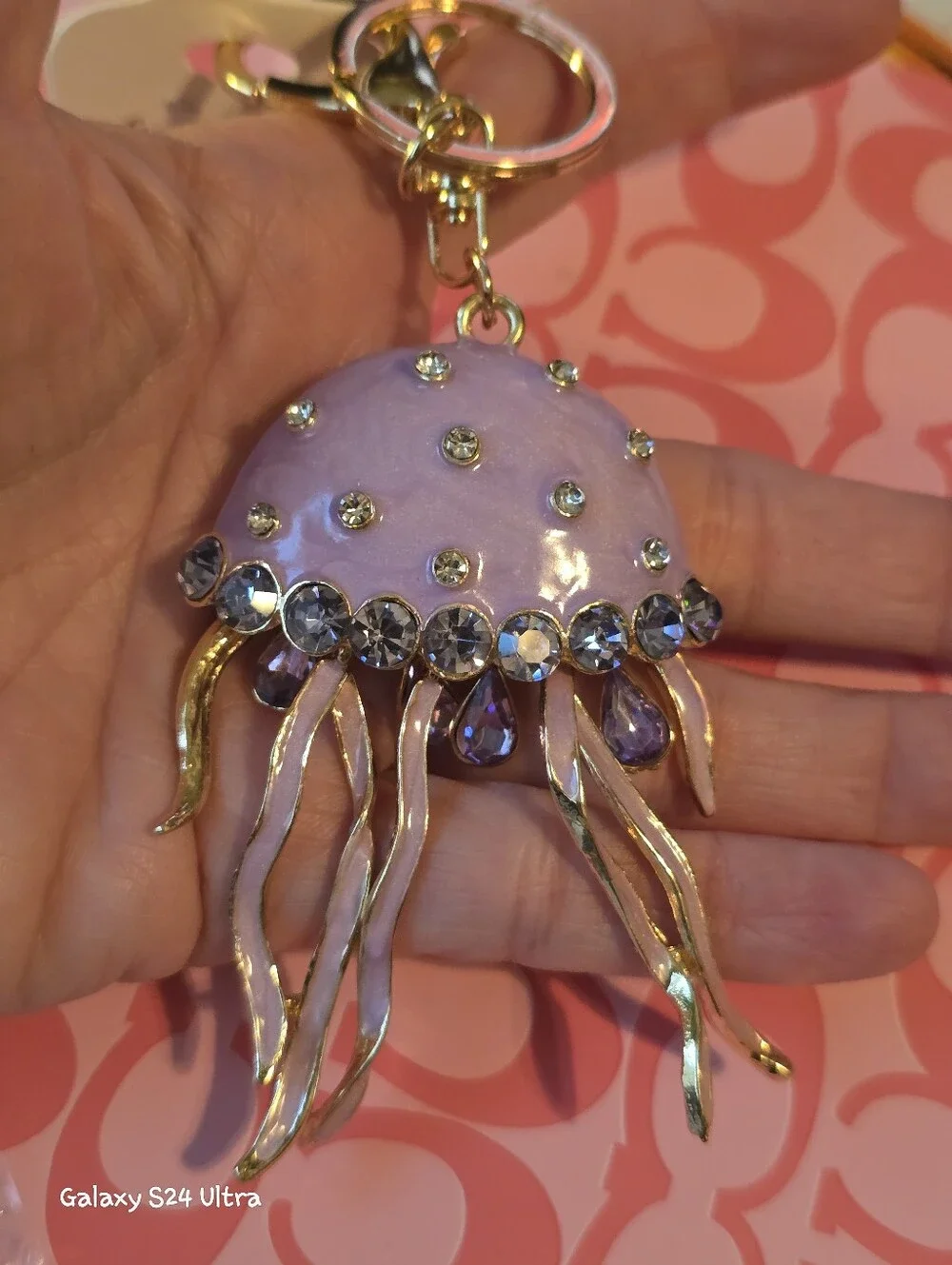 Beautiful Jellyfish Bag Charm/ Keychain NEW